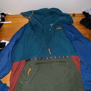 Multicolor L.L.Bean windbreaker/rainjacket